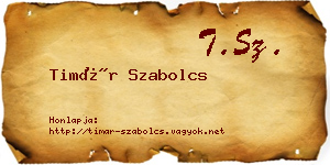 Timár Szabolcs névjegykártya