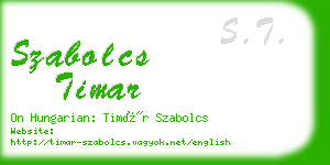 szabolcs timar business card